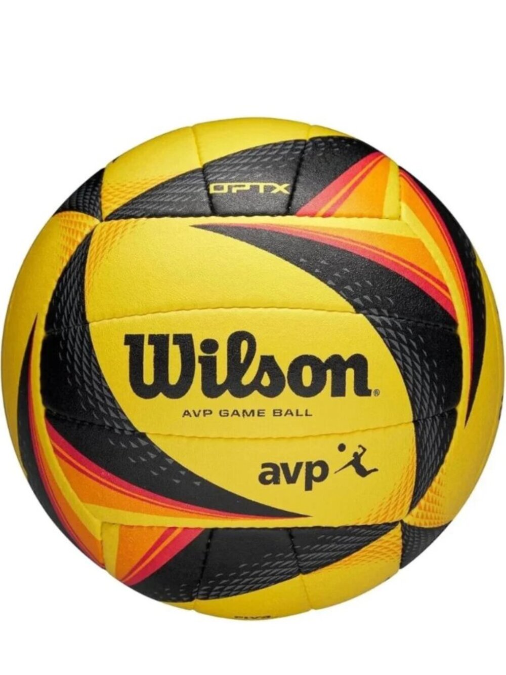 Wilson AVP OPTX Official Beach Volleyball Tour Match Game Ball - Black/Yellow